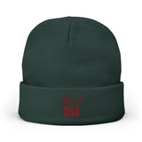 Embroidered "Best Dad" Knit Beanie - Cozy Father's Day Gift