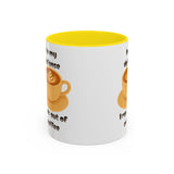 Coffee Mug — "In My Defense I Ran Out of Coffee" Accent Ceramic Mug (11/15oz)