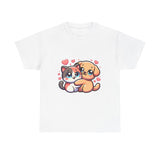 Cute Cat and Dog Hug Tee — Kawaii Pet Love T-Shirt