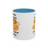 Coffee Mug — "In My Defense I Ran Out of Coffee" Accent Ceramic Mug (11/15oz)