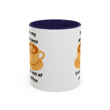 Coffee Mug — "In My Defense I Ran Out of Coffee" Accent Ceramic Mug (11/15oz)