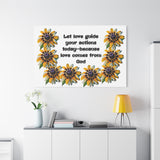 Canvas Wall Art — "Let love guide your actions today — because love comes from God" Floral Prayer Print