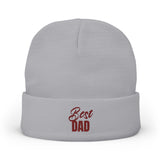 Embroidered "Best Dad" Knit Beanie - Cozy Father's Day Gift