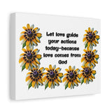 Canvas Wall Art — "Let love guide your actions today — because love comes from God" Floral Prayer Print