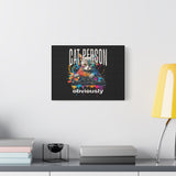Cat Person Obviously Canvas Print — Colorful DJ Cat Wall Art