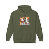 Cute Cat Family Hoodie — Colorful Kitten Crew Pullover