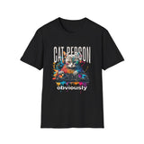 Cat Person Obviously T-Shirt — Colorful Cat Lover Graphic Tee