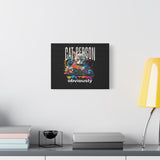 Cat Person Obviously Canvas Print — Colorful DJ Cat Wall Art