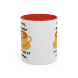 Coffee Mug — "In My Defense I Ran Out of Coffee" Accent Ceramic Mug (11/15oz)