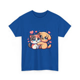 Cute Cat and Dog Hug Tee — Kawaii Pet Love T-Shirt
