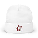Embroidered "Best Dad" Knit Beanie - Cozy Father's Day Gift