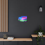 Inspirational Neon Landscape Canvas - "Live fully and boldly — you were created for a rich, meaningful life"
