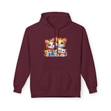 Cute Cat Family Hoodie — Colorful Kitten Crew Pullover