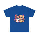 Cute Cat and Dog Hug Tee — Kawaii Pet Love T-Shirt