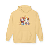 Cute Cat Family Hoodie — Colorful Kitten Crew Pullover