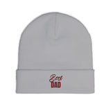 Embroidered "Best Dad" Knit Beanie - Cozy Father's Day Gift