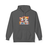 Cute Cat Family Hoodie — Colorful Kitten Crew Pullover