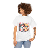 Cute Cat and Dog Hug Tee — Kawaii Pet Love T-Shirt
