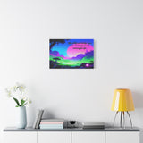 Inspirational Neon Landscape Canvas - "Live fully and boldly — you were created for a rich, meaningful life"