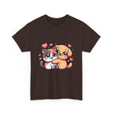 Cute Cat and Dog Hug Tee — Kawaii Pet Love T-Shirt