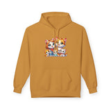 Cute Cat Family Hoodie — Colorful Kitten Crew Pullover