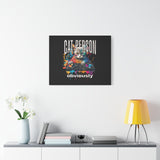 Cat Person Obviously Canvas Print — Colorful DJ Cat Wall Art